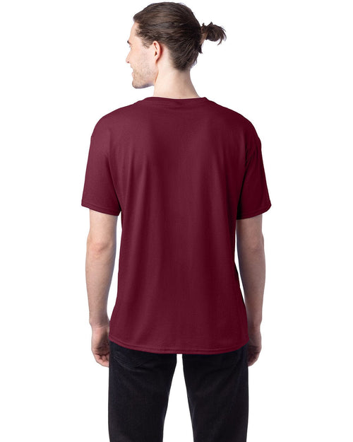 Effen maroon T-shirt voor heren met korte mouwen en ronde hals