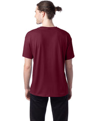Effen maroon T-shirt voor heren met korte mouwen en ronde hals