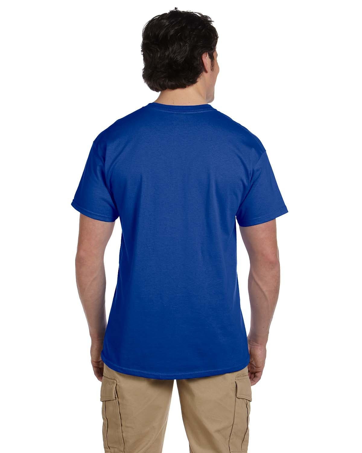 Men's Royal Blue Solid Short Sleeve Crew Neck T-Shirt
