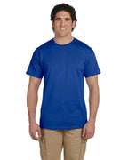 Men's Royal Blue Solid Short Sleeve Crew Neck T-Shirt