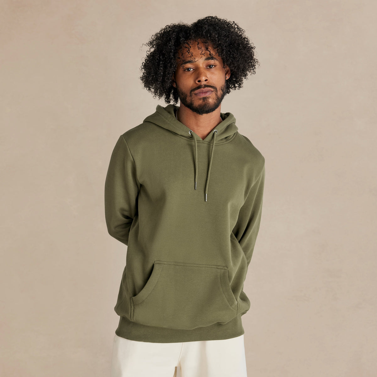 Military Olive Heavyweight Brushed Pullover Hoodie