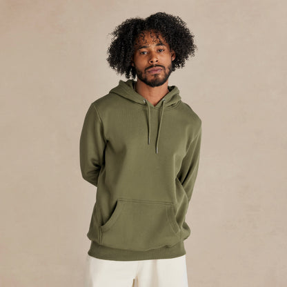Military Olive Heavyweight Brushed Pullover Hoodie