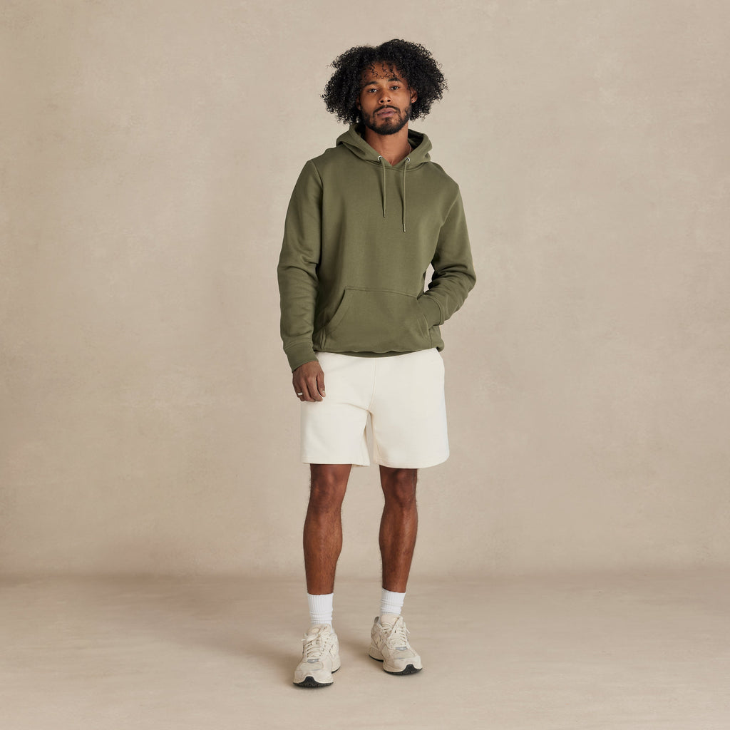 Military Olive Heavyweight Brushed Pullover Hoodie