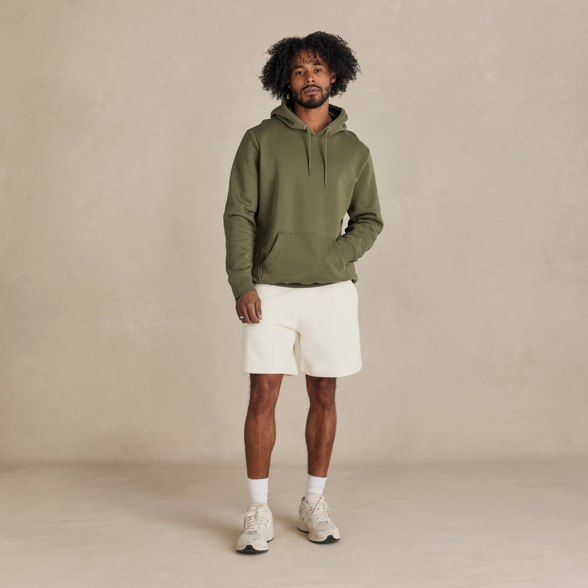 Military Olive Heavyweight Brushed Pullover Hoodie