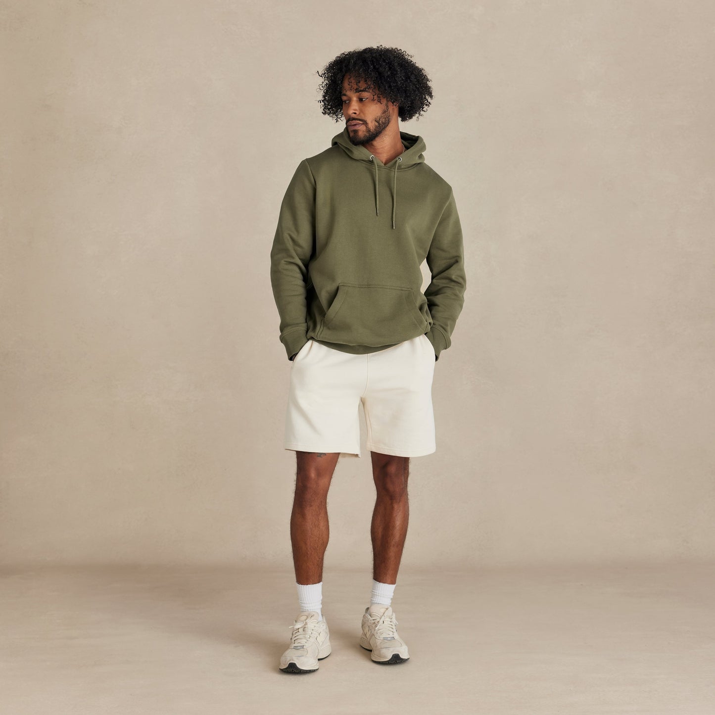 Military Olive Heavyweight Brushed Pullover Hoodie